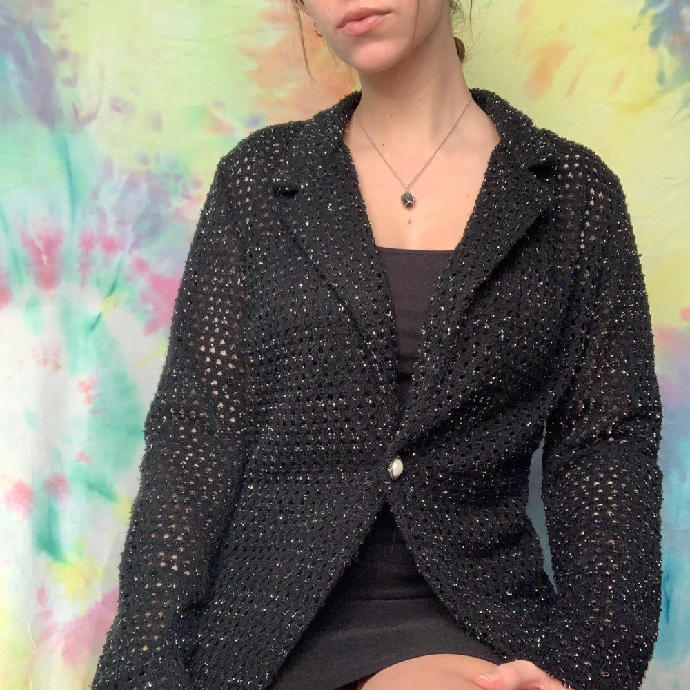 Vintage Knit Cardigan Blazer